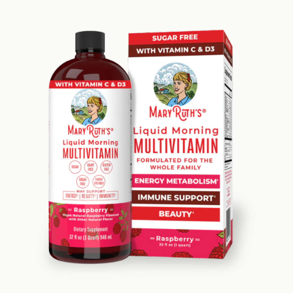 MaryRuth’s Multivitamínico Líquido Raspberry – Energía, inmunidad y salud completa – 1000 ml