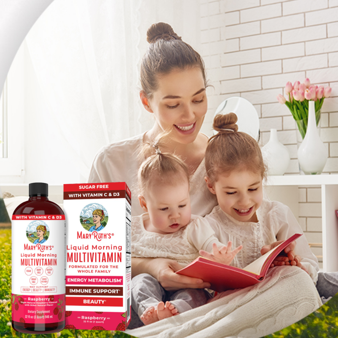 MaryRuth’s Multivitamínico Líquido Raspberry – Energía, inmunidad y salud completa – 1000 ml